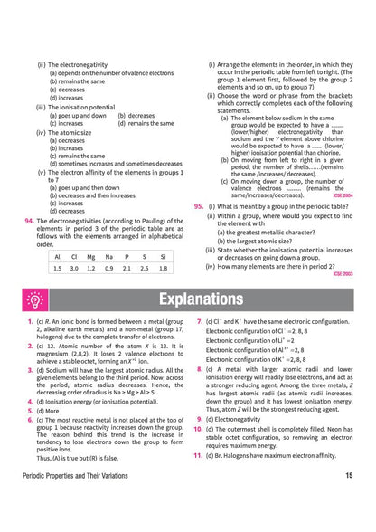 Arihant ICSE Question Bank Class 10 Chemistry For Board Exam 2027 | 26 Years Chapterwise & Topicwise PYQs (2026–2001) with Detailed Step-by-Step Solutions, Examiner's Comments, Tips & 3 Sample Papers