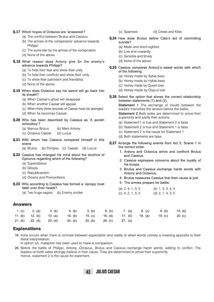Arihant ICSE Literature in English (Paper 2)) Class 10 Exam 2026-27 | Quick Theory, Exam Pattern Questions & Sample Papers | As per Latest ICSE Syllabus | Que Bee 2nd Edition 2027