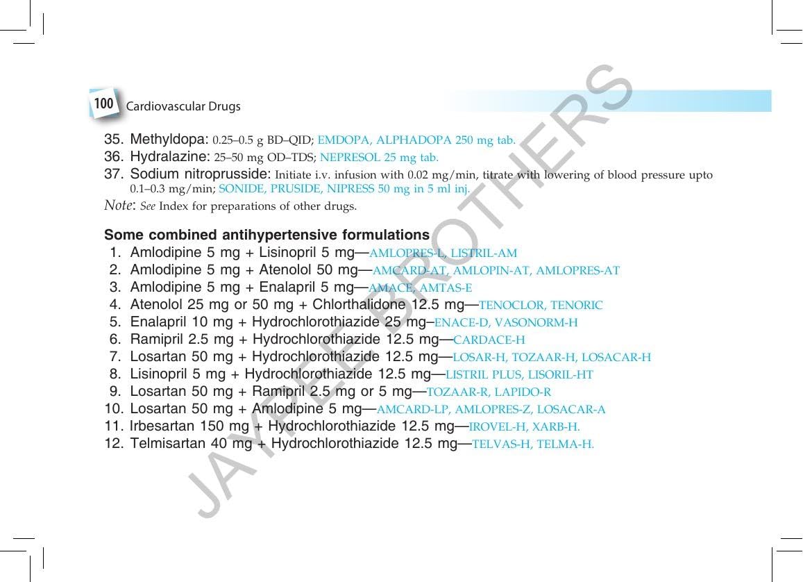 Pharmacological Classification of Drugs with Doses and Preparations, 7/E for MBBS Students & NEET PG | Ready Reckoner of Drug Classification Charts, Doses, Brand Names and Complimentary Drug Atlas: 1