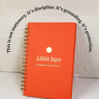 Vibha Designs Likhit Japa - Meditative Writing Practice Book | Mantra Writing Journal | 150 Pages | Premium Hardcover with Gold Detailing | Gift for ... Your Sadhna This Chaturmaas | 120 GSM Paper