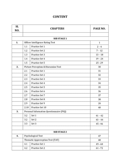 SSB Interview Workbook : Complete practice of Screening Tests, Psychology Tests, GTO, Personal interview and conference