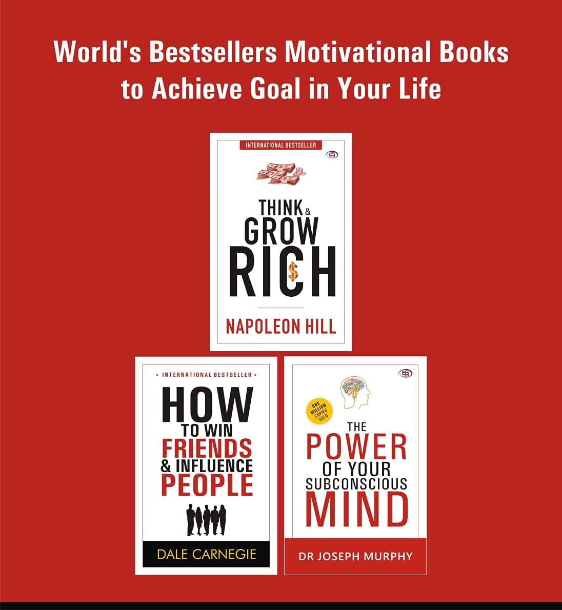 World's Bestsellers Motivational Books to Achieve Goal in Your Life (Combo of 3 Self-Help Books)