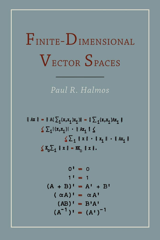 Finite Dimensional Vector Spaces book cover