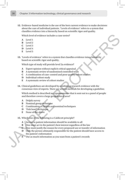 MRCOG Part 2: 500 SBAs and EMQs
