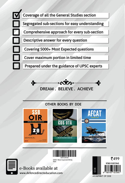 5000+ Most Expected MCQs | General Knowledge Questions with Explanation | Chapterwise General Studies for UPSC, NDA, CDS, AFCAT, SSC, Bank PO, RBI, ... Agniveer | GK Multiple Choice Question Bank