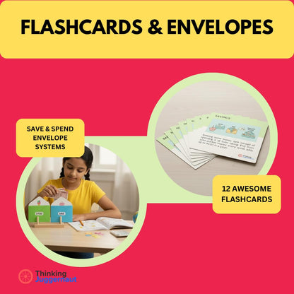 Personal Finance Handbook for Kids Ages 10–14 | Finance Books for Kids with Hands-On Activities and Worksheets | Flashcards, Save Spend Envelopes ... for Kids | Designed by IIT & NIT Alumni