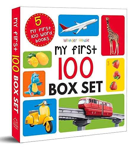 My First 100 Series Boxset- Pack of 5 Picture Books for Children (Animals, Words, Numbers, Food We E book cover