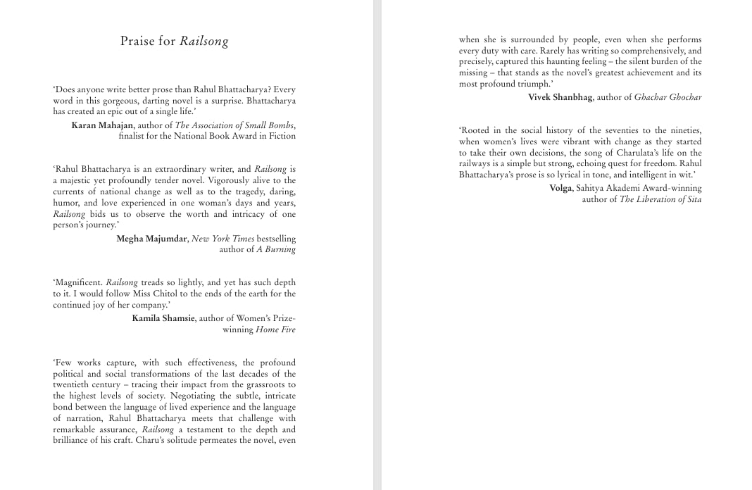 Railsong: The long-awaited novel from the Hindu and the Ondaatje Prize winner