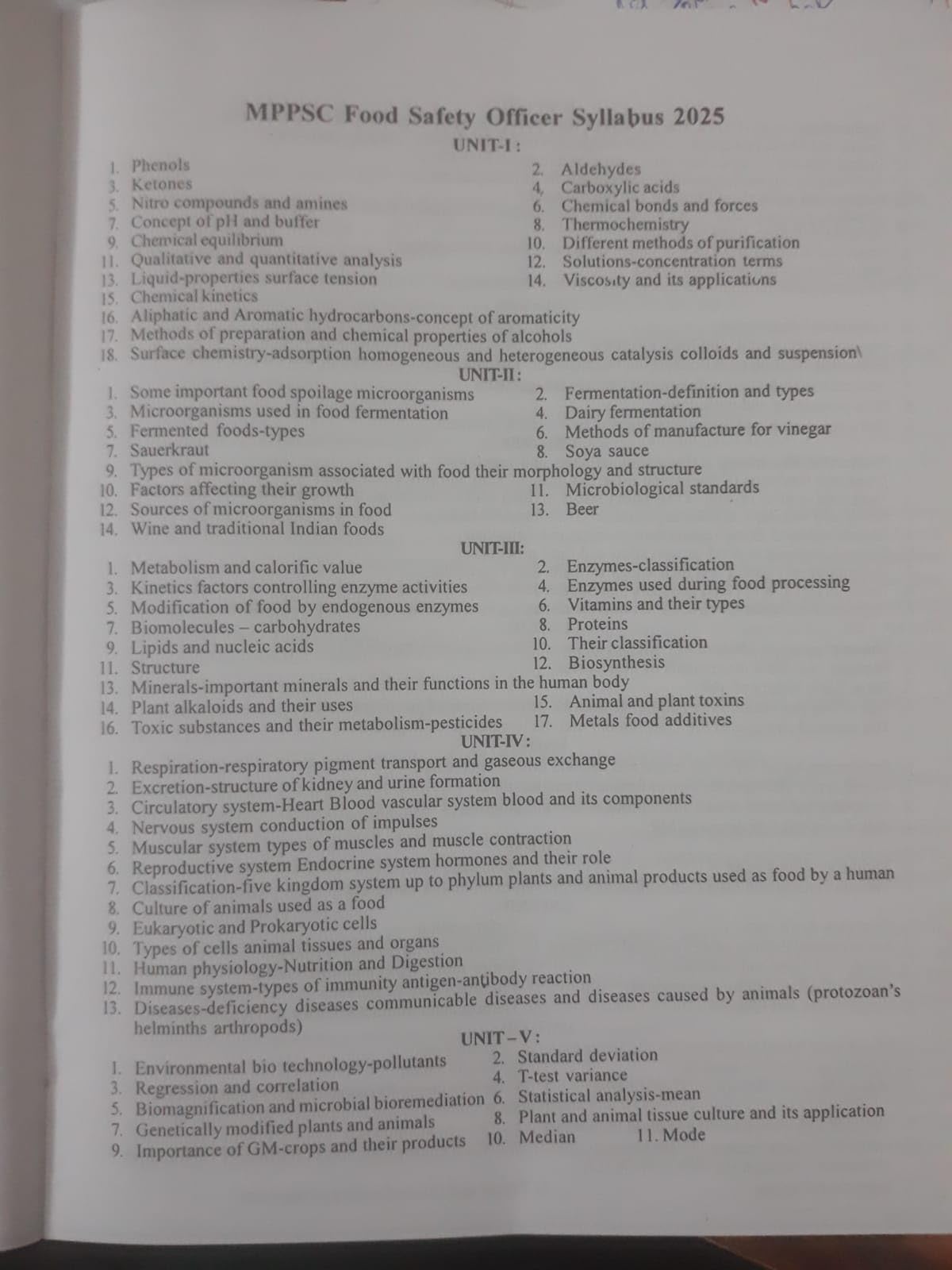 A Competition Book for FOOD SAFETY OFFICER - Main Subject: An Objective Approach - 2025