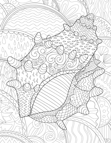 Ocean Adult Colouring Book for Peace & Relaxation | Underwater Scenes, Sea Creatures, and Marine Magic for Mindful Creativity and Stress Relief