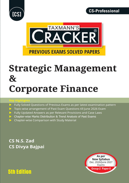Taxmann's CRACKER COMBO for CS Professional | Dec. 2026/June 2027 Exams | Group 2 – Papers 5 & 6 | CRACKER Series | SMCF and CRVI | June 2026 Edition | Set of 2 Books