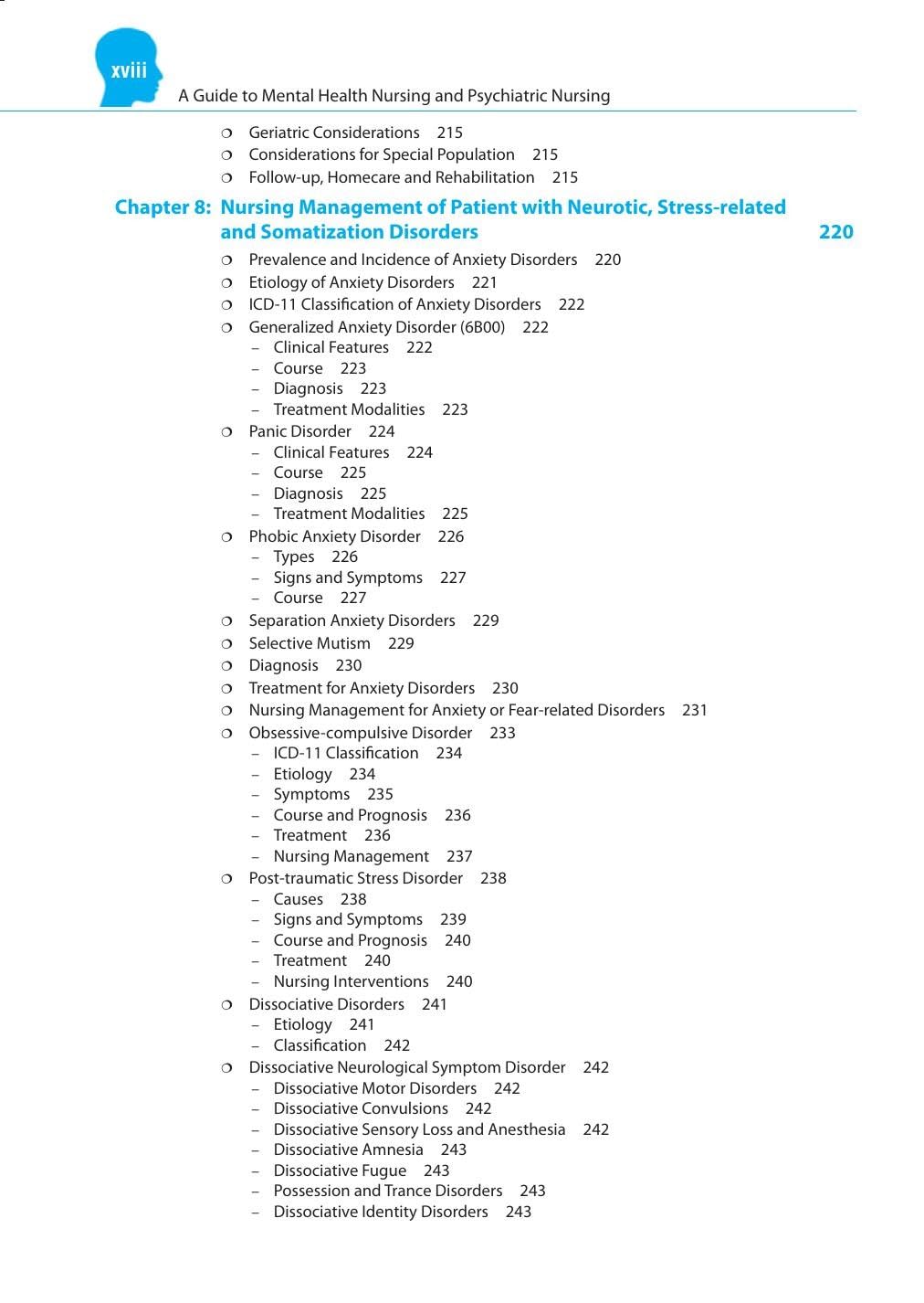 A Guide to Mental Health & Psychiatric Nursing, 6/E for BSc Nursing 5th & 6th Semester Students | ICD-11 Classification, Chapter-End MCQs, OSPE/OSCE Appendix & Latest Drug Guide: Semester V & VI: 1