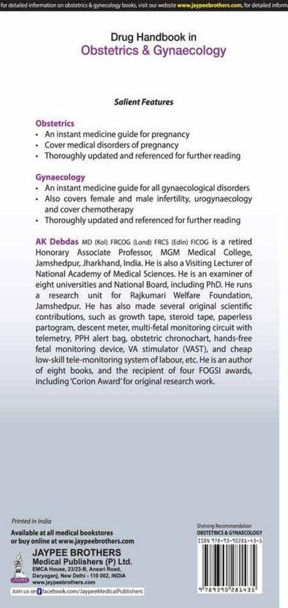 Drug Handbook in Obstetrics and Gynaecology, 4/E for Obstetricians, Gynecologists & OBG Postgraduates | Instant Pharmacy Guide to Pregnancy, Preeclampsia, Labour and Menopause Drug Therapy