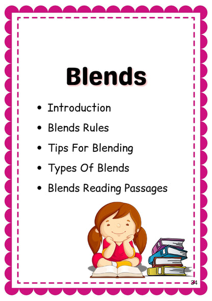 The Complete Phonics Learning Book for Kids (Ages 4–8) | Short & Long Vowels, Blends, Digraphs, Silent Letters & Tricky Words | Learn to Read with Easy Sentences & Structured Phonics Practice