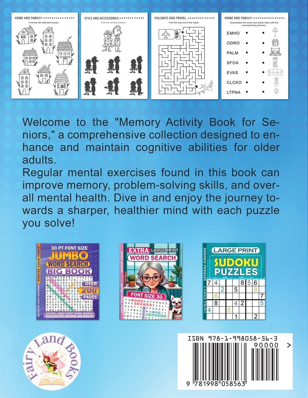 Large Print Memory Activity Book for Seniors: Relaxing Memory Activities, Easy Puzzles, Brain Games and More