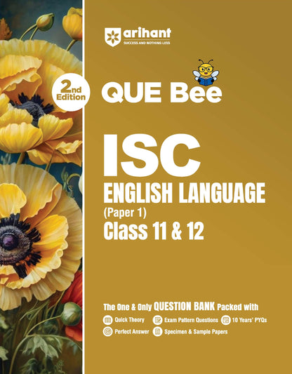 Arihant ISC English Language (Part 1) Class 11 & 12 Exam 2026-27 | Quick Theory, Exam Pattern Questions & Sample Papers | As per Latest ICSE Syllabus | Que Bee 2nd Edition 2027