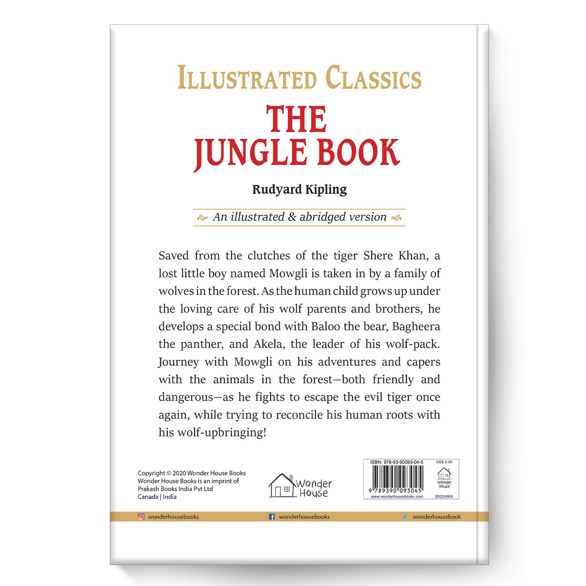 The Jungle Book | Illustrated Abridged Children Classics English Novel With Review Questions (Hardback)
