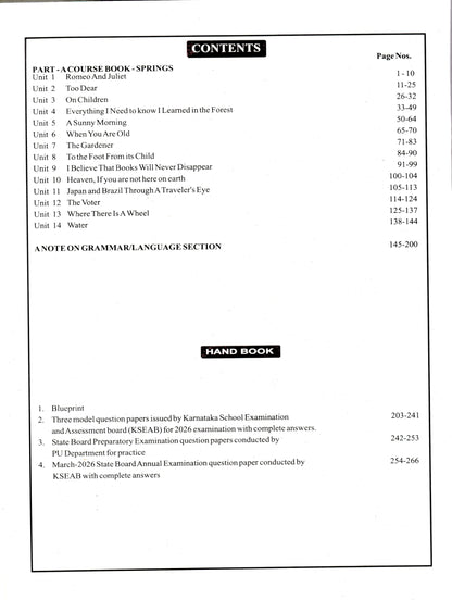 Jeevith 2nd PUC - ENGLISH - Student's Illuminator|A Complete Question Bank With Answers- An Authentic Approach|Thoroughly Updated For 2026-27|