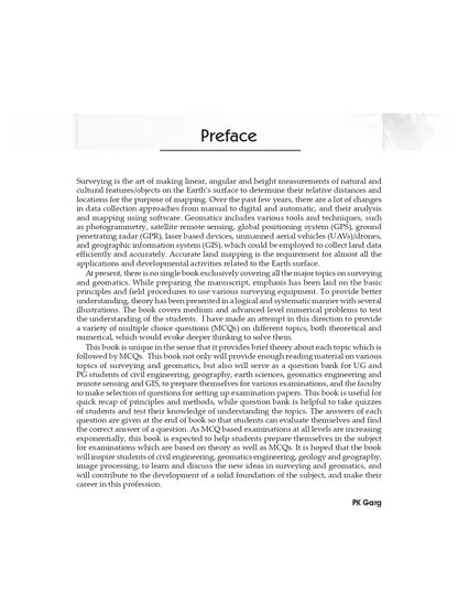 Introduction To Surveying And Geomatics Engineering With Multiple Choice Questions (Pb 2024)