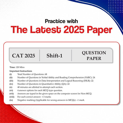 Oswaal CAT (COMMON ADMISSION TEST) | 25 Years’ | Chapterwise & Topicwise | Solved Papers | 1993 - 2008 & 2017 - 2025 | For 2026 Exam