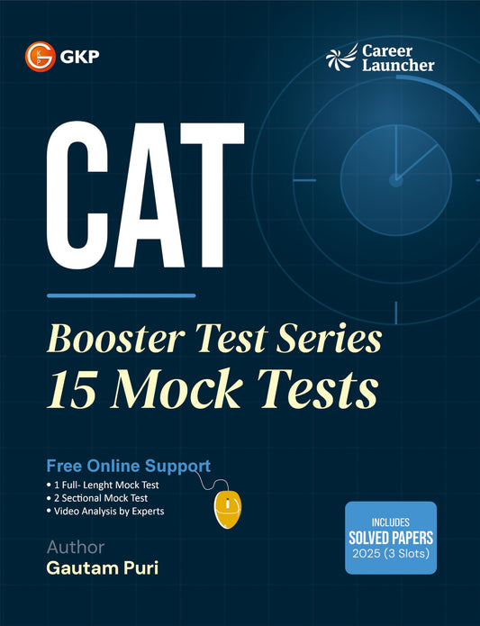 CAT 2026 Booster Test Series | 15 Full-Length Mock Tests | Solved CAT 2025 Papers All Slots | All India Ranking | Section-wise Analysis | CAT Exam Preparation Book