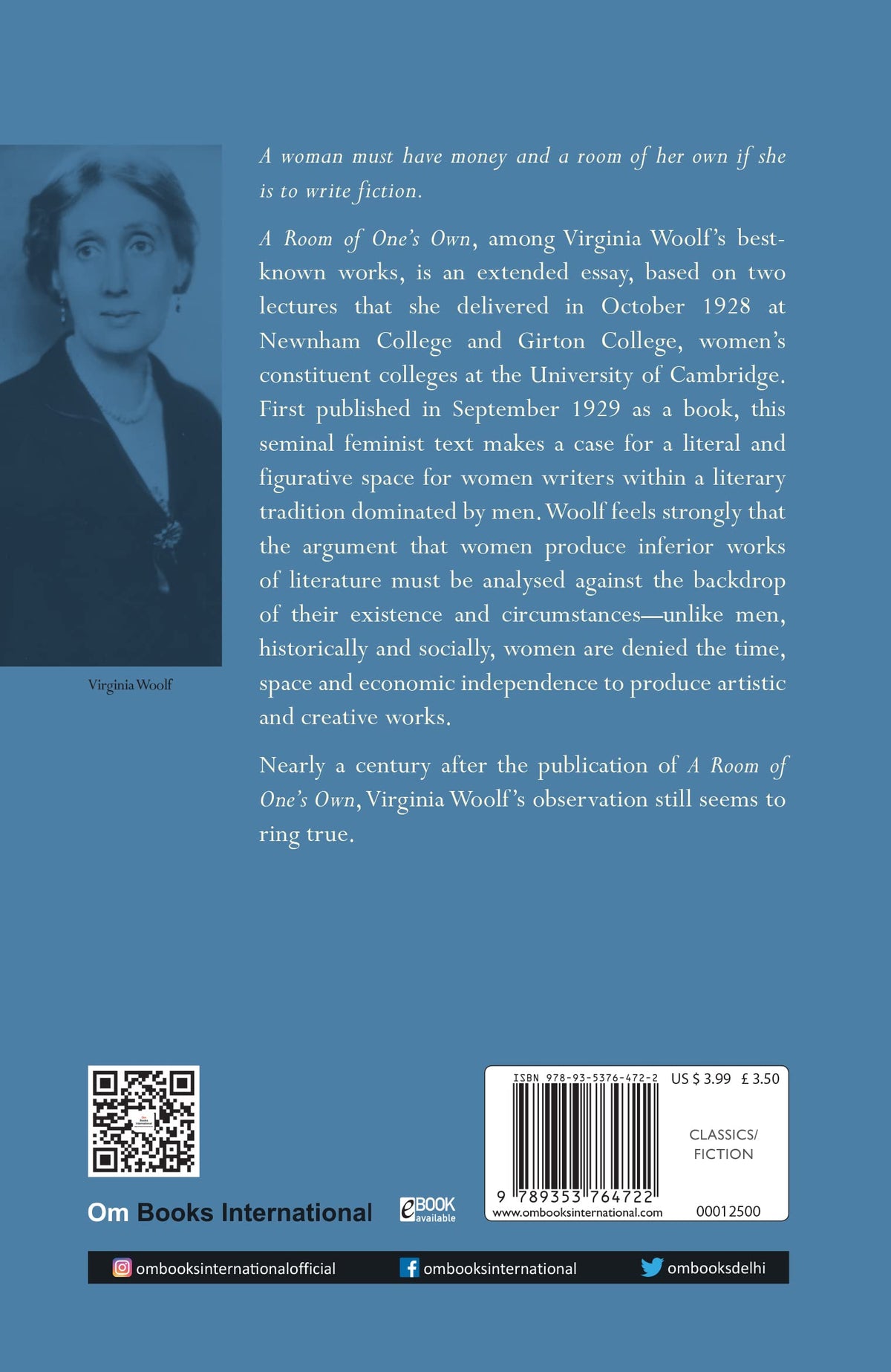 A Room of Ones Own - Unabridged English Classics - Virginia Woolf books (The Originals)