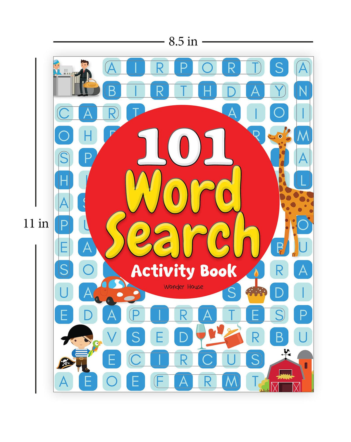 101 Word Search Activity Book - Large Grid Word Search Puzzles For Kids With Attractive Illustrations I Ages 3-6 I Vocabulary Building I Learn New Words I Motor Skills Improvement