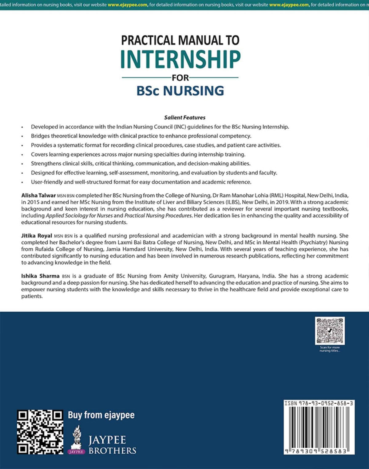 Practical Manual to Internship for BSc Nursing 8th Semester | Clinical Logbook and Record Book with Nursing Care Plans, Case Studies, Drug Presentations, and OSCE Practice Across 4 Specialties