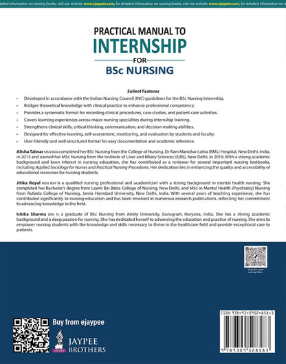 Practical Manual to Internship for BSc Nursing 8th Semester | Clinical Logbook and Record Book with Nursing Care Plans, Case Studies, Drug Presentations, and OSCE Practice Across 4 Specialties