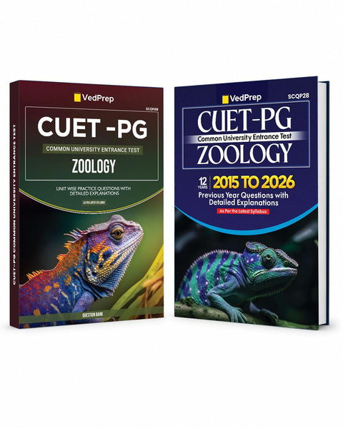 VedPrep CUET PG Zoology PYQS 2015-2026, Previous Year Questions with Solutions, Practice Exercise with solutions (2 Books)
