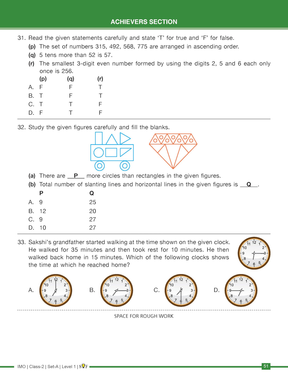 MTG IMO Olympiad 10 Previous Years Papers Class 2 Mathematics (2025-2021 Set A & B) - Model Test Papers with 24 Sample OMR Sheets | PYQ Book For SOF Olympiad 2026-27 Exam