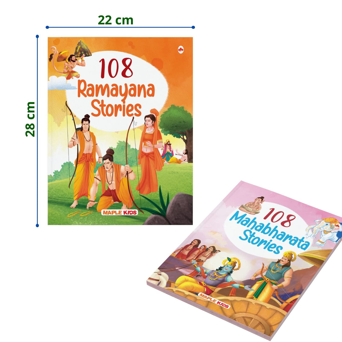 Stories from the Ramayana and the Mahabharata (Set of 2 Books) (Illustrated) - Story Books for kids - Bedtime Stories - 4 years to 10 Years old - English Stories for Children - Read Aloud to Infants, Toddlers