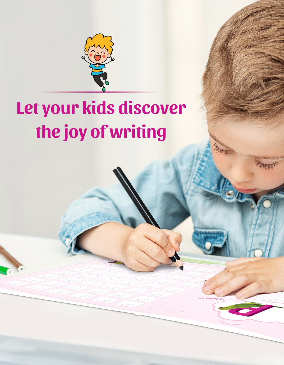 English Alphabet Writing Practice Book for Kids | Capital Letter A-Z Tracing & Activity Workbook for Nursery, LKG, Preschool | 70 Practice Boxes per Letter | Handwriting Book for Ages 3-6