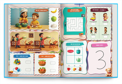 Activity Book for 4 Year Old | Best Selling 1001 Brain Booster Books for 4+ Year Old Children | Kids Activity Book - Puzzles, Mazes, Colouring, Dot-To-Dot, Matching, Seek & Find, Spot the Difference