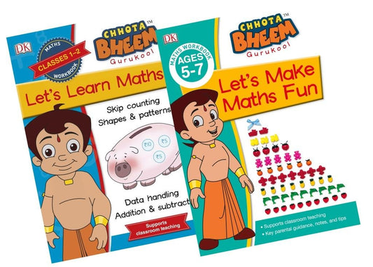 Chhota Bheem Gurukool (Pack 5) Combo of Two Books book cover