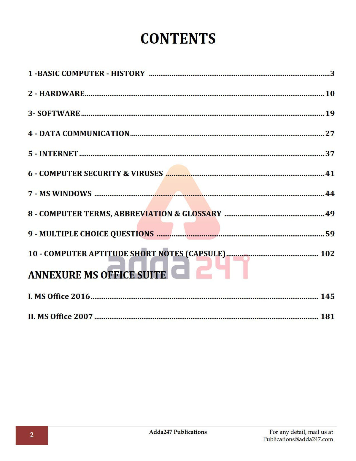 Computer Aptitude For Bank PO | IBPS PO | SBI PO | RBI and other Banking/Insurance Exams 2021 (English Printed Edition) by Adda247 Publications