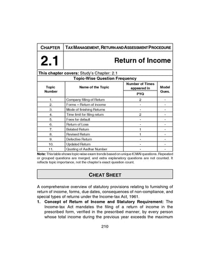 Scanner CMA Final | Paper-15: Direct Tax Laws and International Taxation | For December 2026 Exams | Solved Papers with PYQ (Included Jun. 2026 Ques.): 1 (Scanner Series)