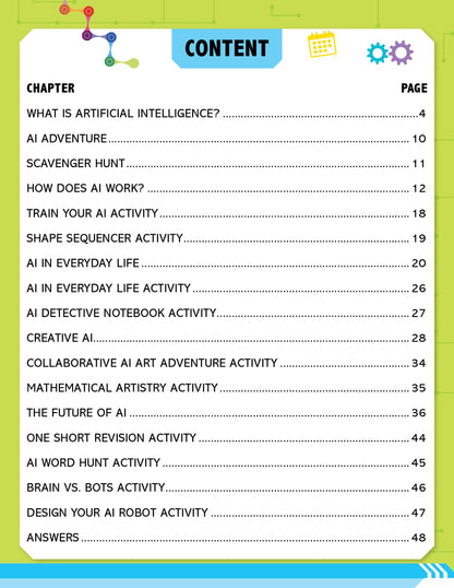 Artificial Intelligence Activity Book for Kids Age 7+ | My Journey into Artificial Intelligence | Fun & Educational Activities about AI, Computers, Machine Learning, Robots, and Voice Assistants