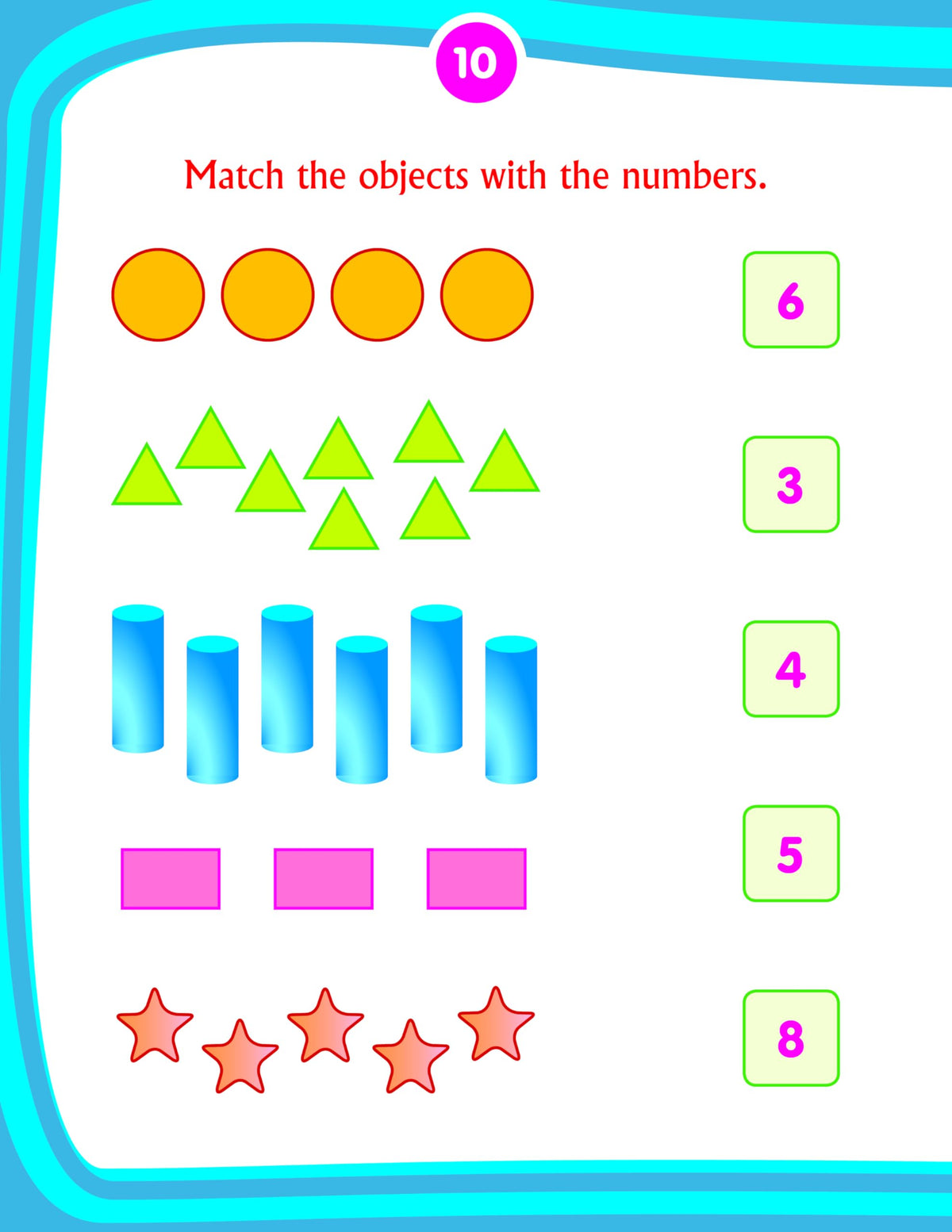 Kids 1st Activity Book – Math’s For Ages 3–4 | Fun Tracing, Counting, and Number Activities | Early Math Learning with Colorful Pictures.