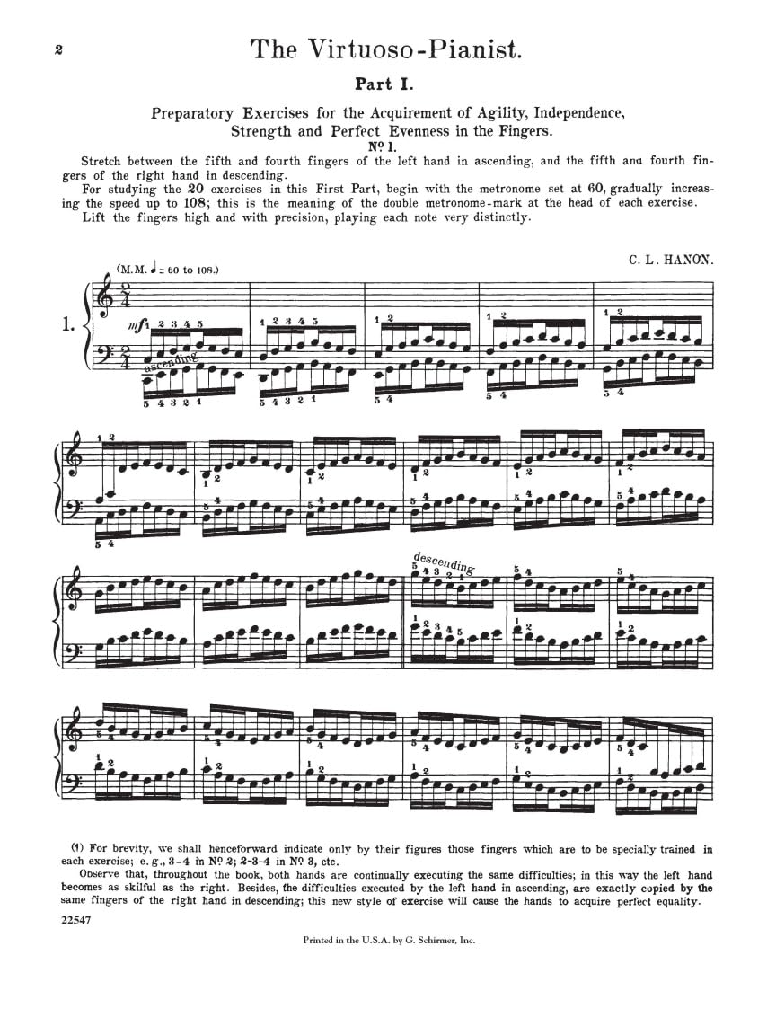 Virtuoso Pianist in 60 Exercises - Book 1