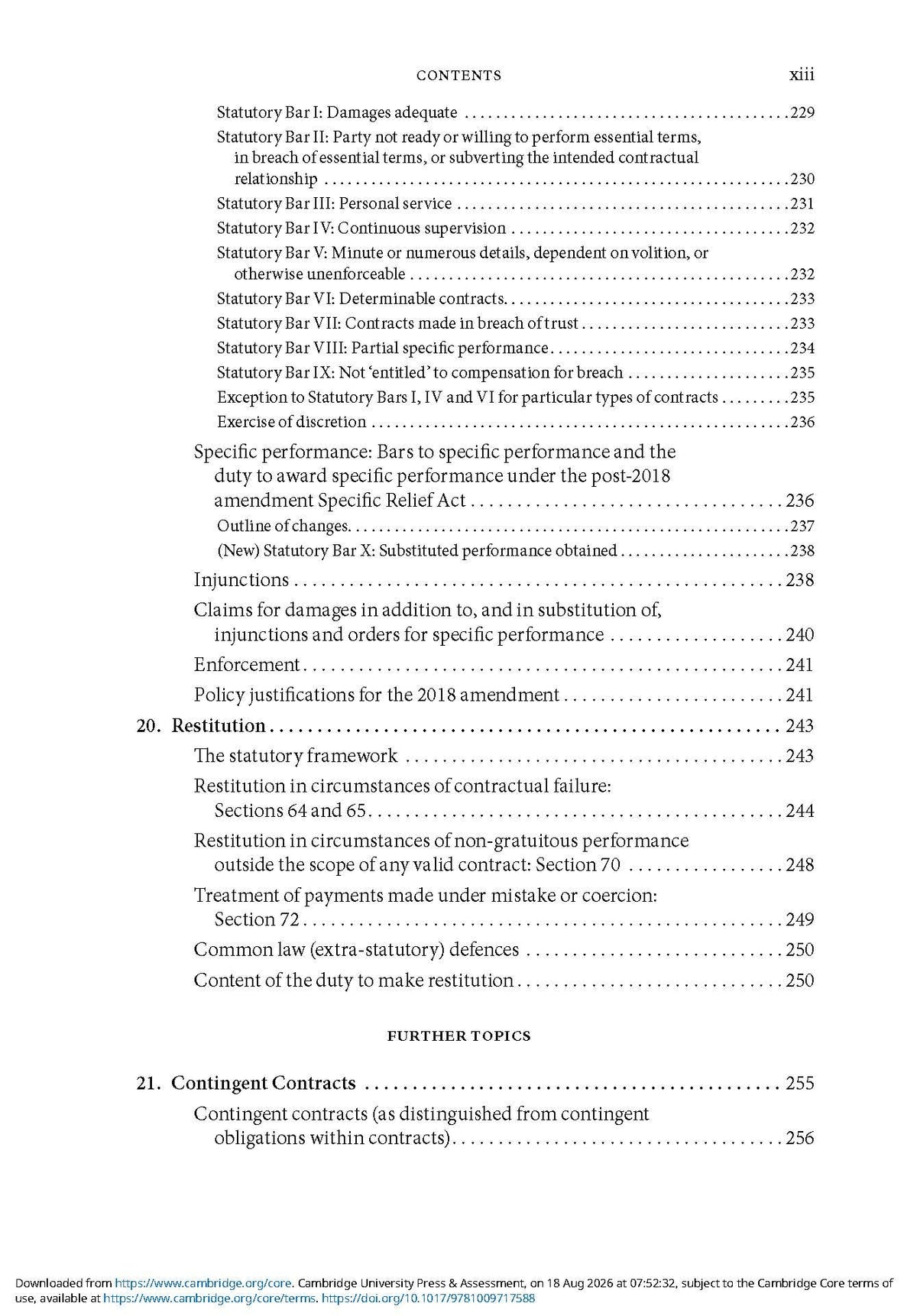 Fundamentals of Indian Contract Law (Cambridge Studies in Law India)