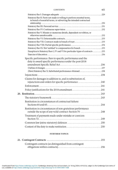 Fundamentals of Indian Contract Law (Cambridge Studies in Law India)