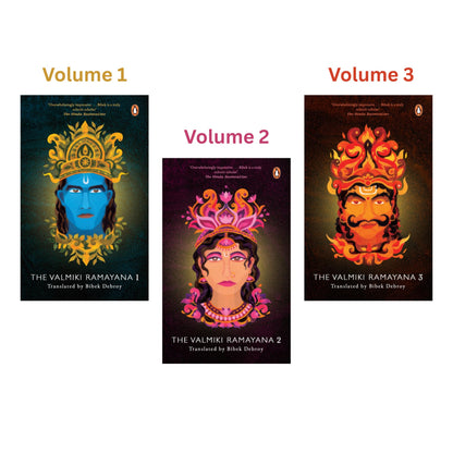 The Valmiki Ramayana (Box Set of 3): Bibek Debroy Translation of India's Timeless Mythology | The Epic of Lord Rama, Sita, Hanuman and the Battle Against Ravana