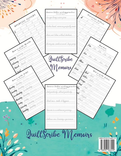 Calligraphy Book for Beginners: Practice Workbook with Guide - Basic Techniques, Hand Lettering and Projects for Learning to Letter