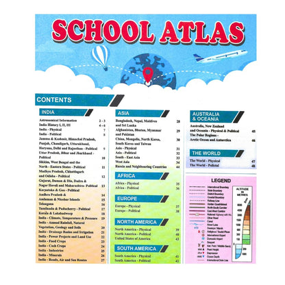 Exello World Atlas for Kids, School World Atlas Map Book English, A Journey Around the World - Discovering Countries, Cultures, Landmarks, and Geography
