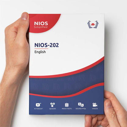 NIOS Simplified: English | NIOS-202 | Interactive AI-Powered Interactive Study Guide Book (20+ Full-length Mock Tests & Data+ Topic-wise Practice Questions with Solutions & Answer Explanations)
