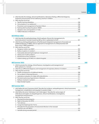 Solved Papers Pediatrics for PG Students, 5/E | Previous Years' Solved Papers (2014-2024) PYQs | A must for MD and DNB Pediatrics, DCH, CPS and Other Examinations Across India: 1