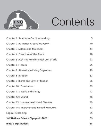 MTG International Science Olympiad (ISO) Workbook Class 9 - Chapter-wise MCQs, Quick Recap with Achievers Section - SOF Olympiad Books For 2026-27 Exam