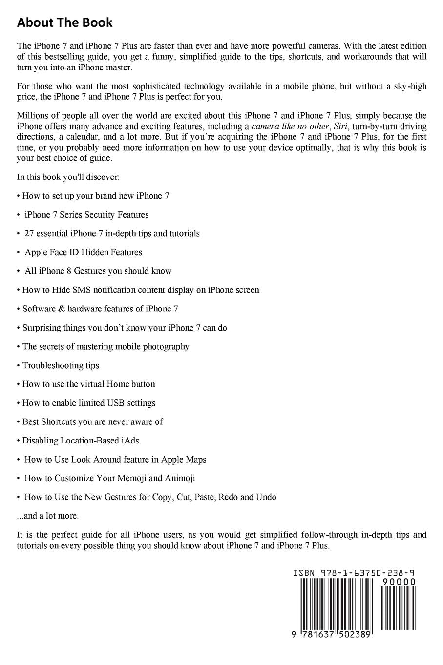 iPhone 7 Guide: The iPhone Manual for Beginners, Seniors & for All iPhone Users (The Simplified Manual for Kids and Adults)