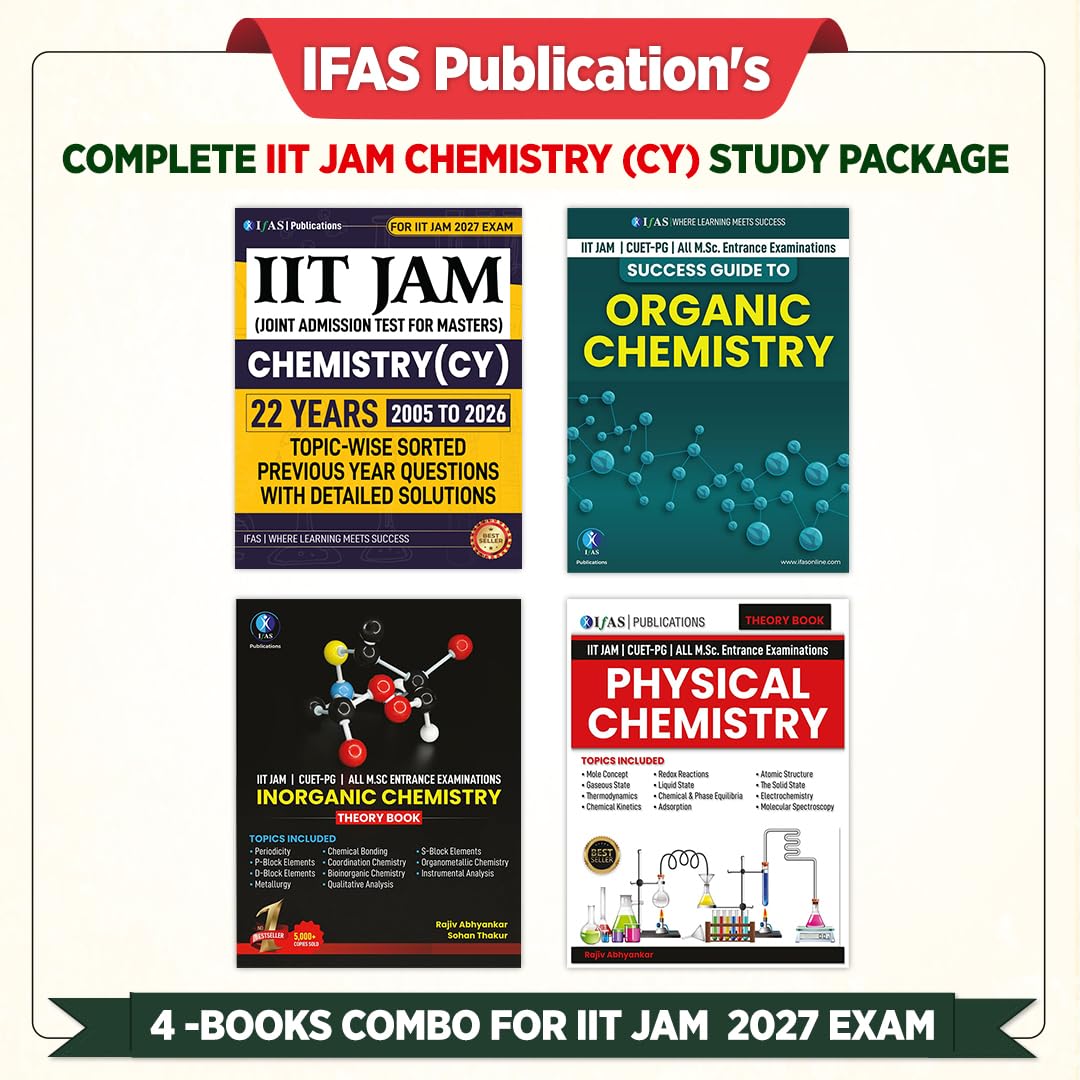 IIT JAM Chemistry Book 2027 | PYQ, Theory & Practice Questions ( 4 Books ) | Previous Years Solved Paper | Complete study Material for Exam Preparation IIT JAM, CUET PG & MSc Chemistry Entrance | IFAS